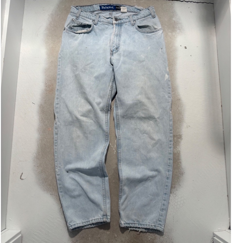 Vintage Levis SilverTab Relaxed Fit Jeans Light Wash Denim 31x30 Made in USA